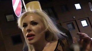 Huge tits blonde in bodyhose bangs fake cop