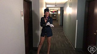 Naughty stewardess and my first pilot